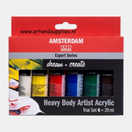 Amsterdam Expert acrylverf proefset, 6 x 20ml