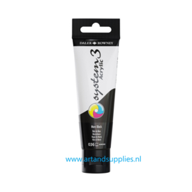 System 3 Acrylverf Mars Black (036), 59ml