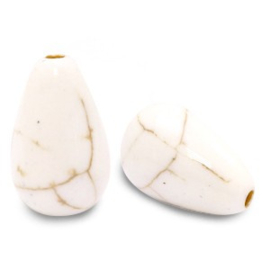 Keramiek Druppel Creme 12mm, per 14 stuks