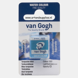 Van Gogh Aquarelverf Turkoois Blauw (522), half napje