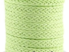 Geweven Waxkoord Bright Green, per meter
