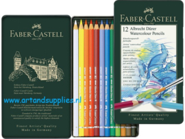 Faber Castell aquarelpotloden, set van 12 stuks