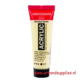 Amsterdam Acrylverf Permanent Citroengeel Licht 217 - 20ml tube