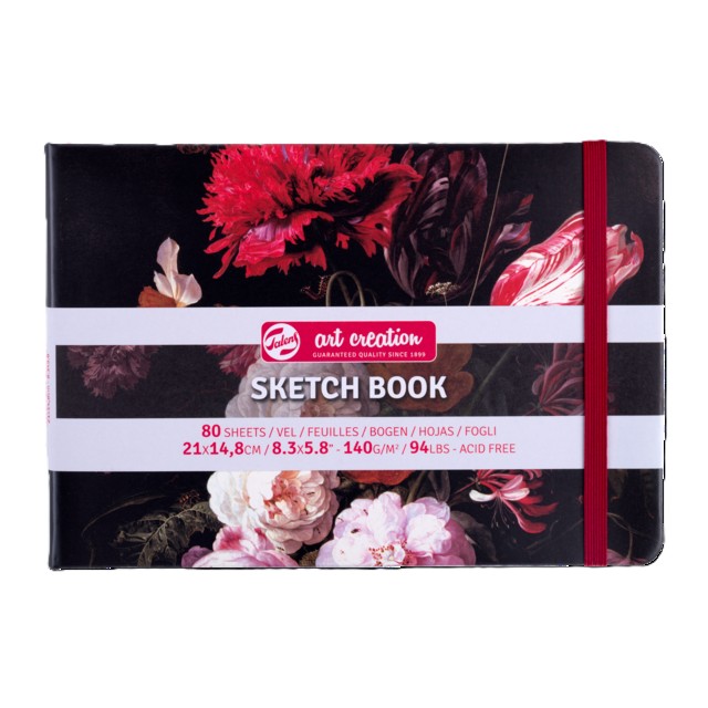 Art Creation Dummy / Schetsboek Bloemen, A5 (Landscape)