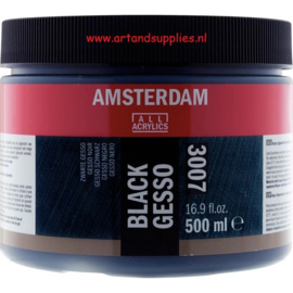 Gesso zwart Amsterdam, 500ml