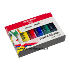 Amsterdam Acrylverf Set General, 6 x 20ml