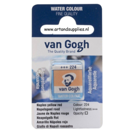 Van Gogh Aquarelverf Napelsgeel Rood (224), half napje