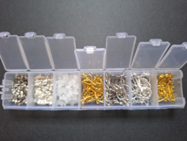 Assorti box met 240 oorbel benodigdheden