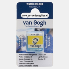 Van Gogh Aquarelverf Permanent Citroengeel (254), half napje
