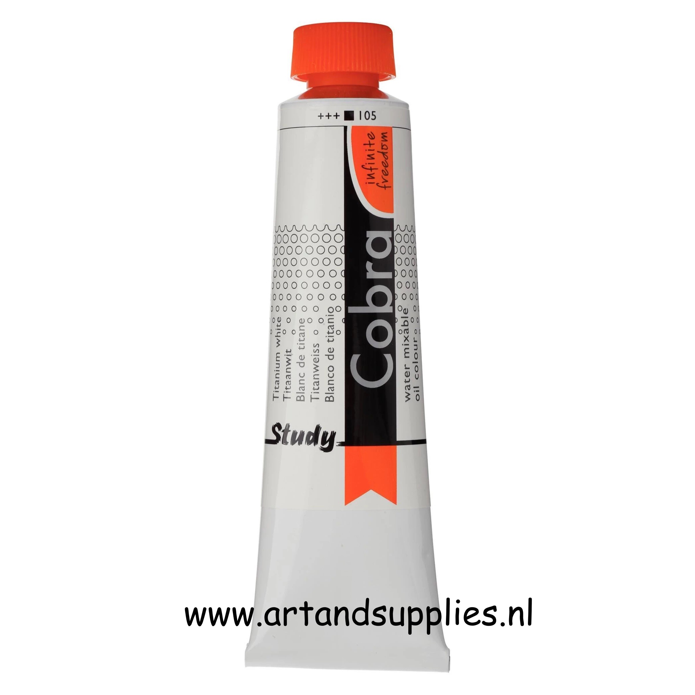 Cobra Study Olieverf Titaanwit (105), 40ml