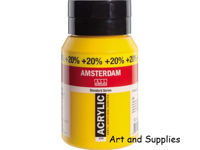 Amsterdam Acrylverf 500ml, 275 Primairgeel  ACTIE!