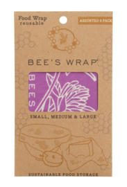 Bee's wrap 3-pack Assorted "Mimi's Purple"