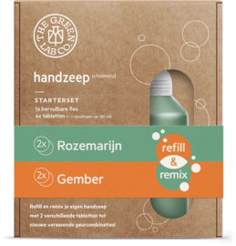 Starterset Handzeep Tabletten - Rozemarijn & Gember