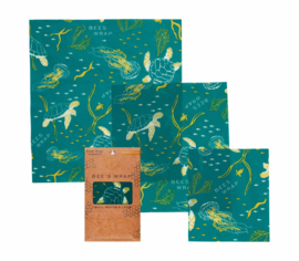 Bee's Wrap 3-pack Assorted Ocean Print