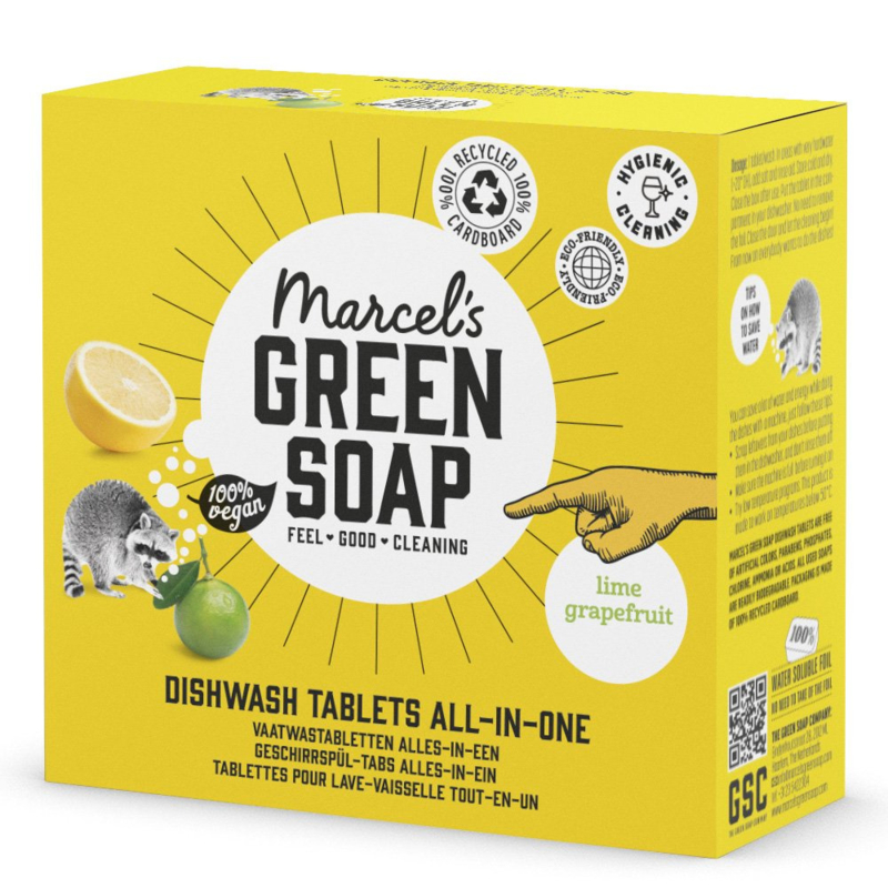 Marcel's Green Soap Vaatwastabletten Grapefruit & Limoen (24 stuks)