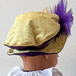 Luxe baret met 2 grote veren