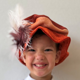 Luxe baret met 2 grote veren