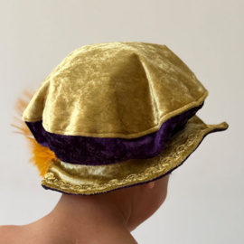 Luxe baret met 2 grote veren
