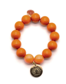 armband met steen en verguld zilver