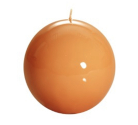 kaars bol lak orange 12 cm