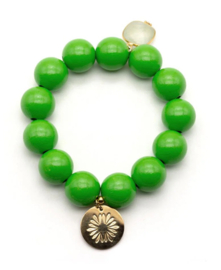 armband met steen en verguld zilver