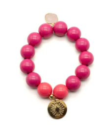 armband met steen en verguld zilver