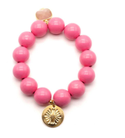 armband met steen en verguld zilver