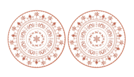 Twee placemats 34,5 cm polypropilene