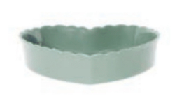 Ovenschaal hart sea green