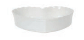 Ovenschaal hart white