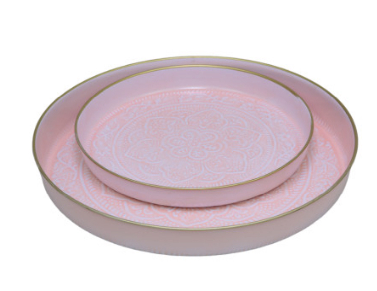 Dienblad klein roze