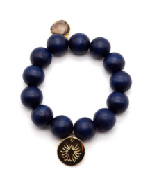 armband met steen en verguld zilver