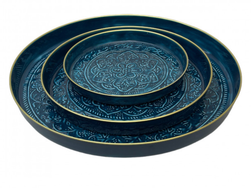 dienblad blauw