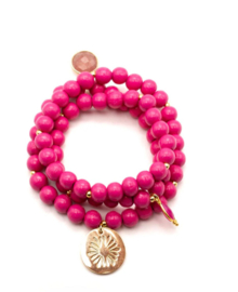 armband met steen en verguld zilver