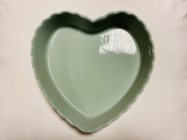 Ovenschaal hart sea green