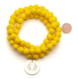 armband met steen en verguld zilver