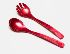 Salad servers red