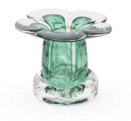 Kandelaar glas groen