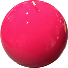 kaars bol lak pink 12 cm