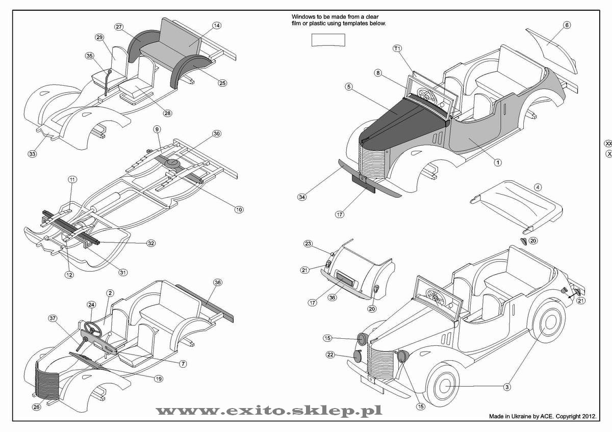 ACE | 72501 | British staff ca 8HP Tourer | 1:72