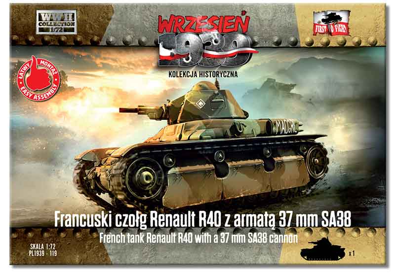 FTF | 119 | French Renault R40 with 37mm gun SA38 | 1:72