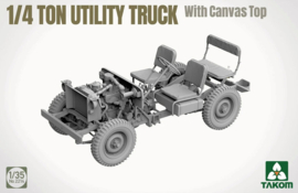 Takom | 2214 | 1/4 Ton Utility Truck with Canvas Top | 1:35
