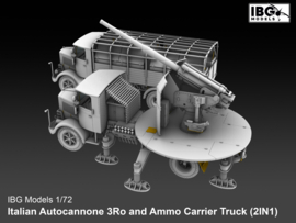 IBG | 72095 | Italian Autocannone 3Ro and Ammo Carrier Truck (2 in 1) | 1:72