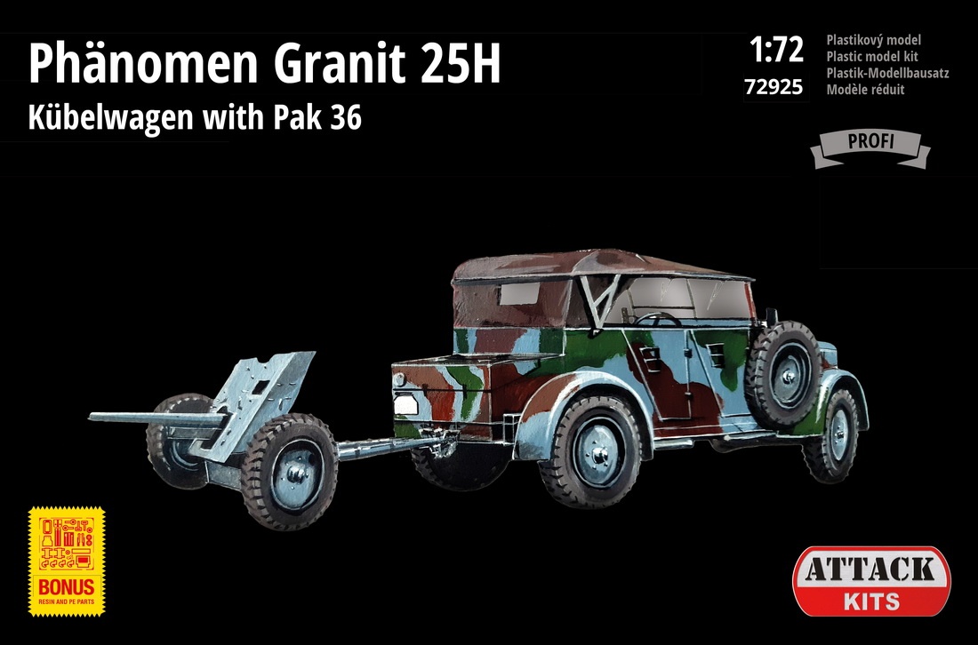 Attack | 72925 | Phanomen Granit 25H Kubel mit Pak36 | 1:72