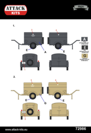 Attack | 72993 | L1500 LLG Fireman Truck with Trailer | 1:72