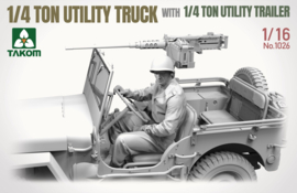 Takom | 1026 | 1/4 ton Utility Truck with 1/4 ton Utility trailer | 1:16