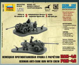Zvezda | 6257 | Pak 40 Anti-tank Gun with Crew | 1:72