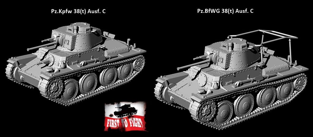 FTF | 091 | Pz.Kpfw. 38(t) Ausf. C / Pz.Bef.Wg. 38(t) | 1:72