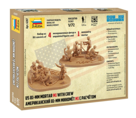 Zvezda | 6287 | US 81mm mortar and crew | 1:72