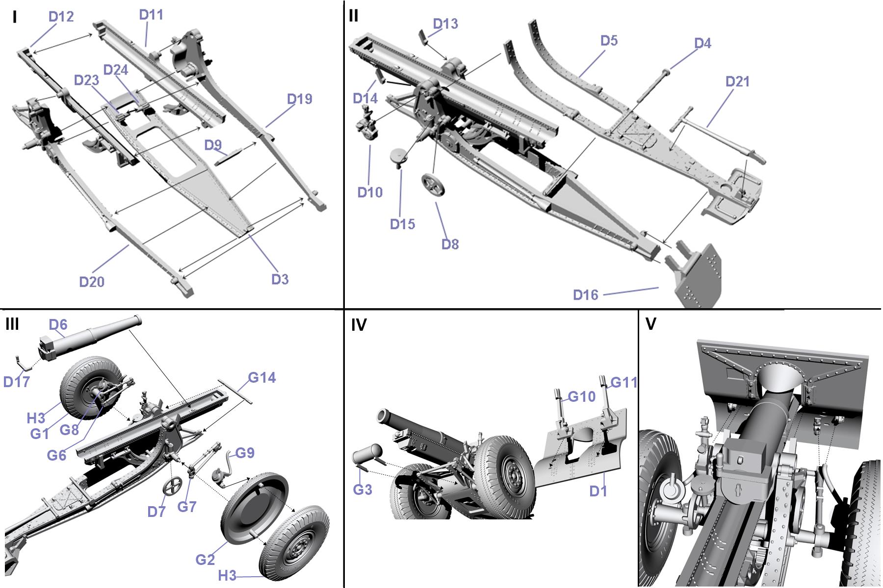 FTF | 098 | Heavy howitzer 155mm M1917 A4 | 1:72